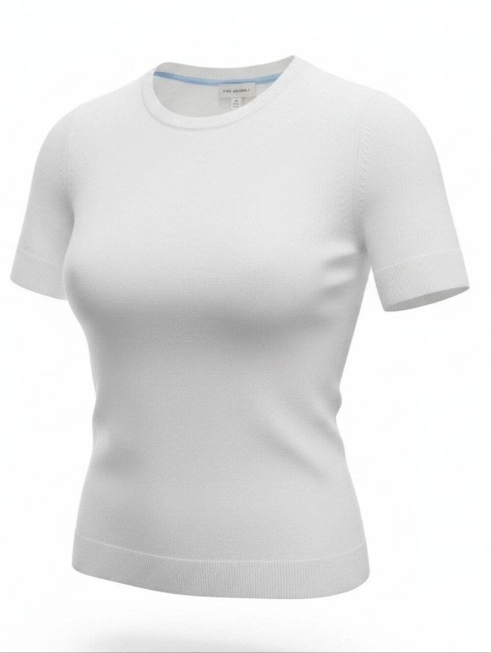 NWT Free Assembly White Short Sleeve Sweater Top XS Crew Neck Knit